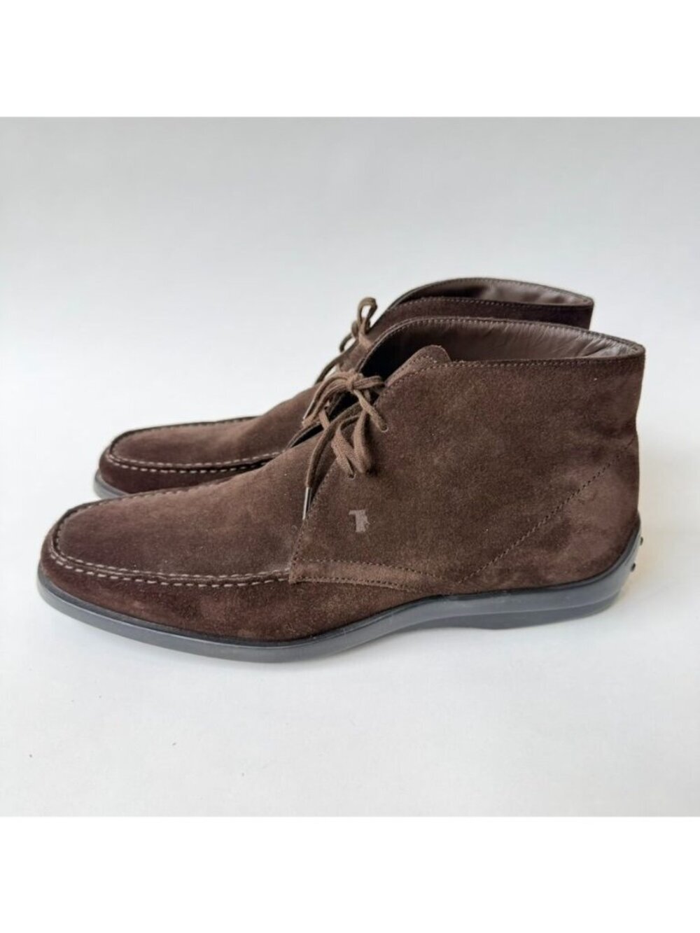 Tod's Quinn Ankle Chukka Boots Dark Brown Suede Men's 9
